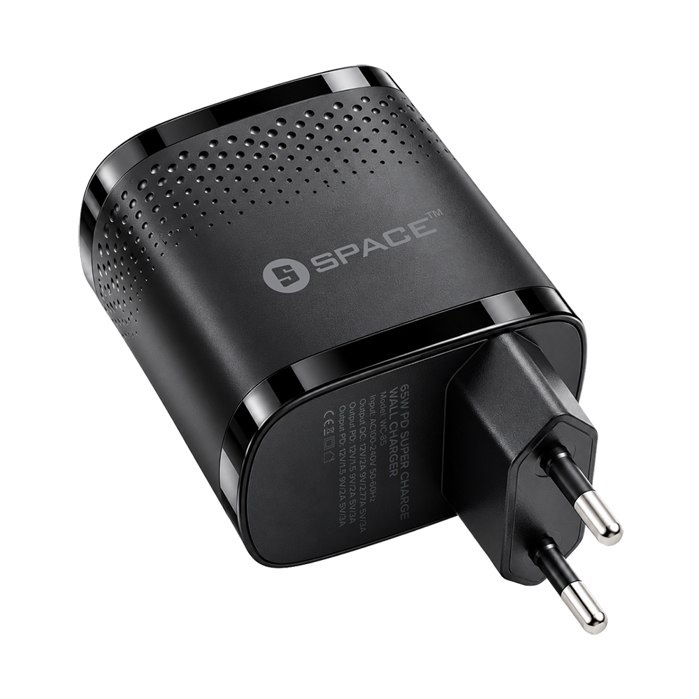 65W PD SuperCharge Wall Charger (Black Series)
