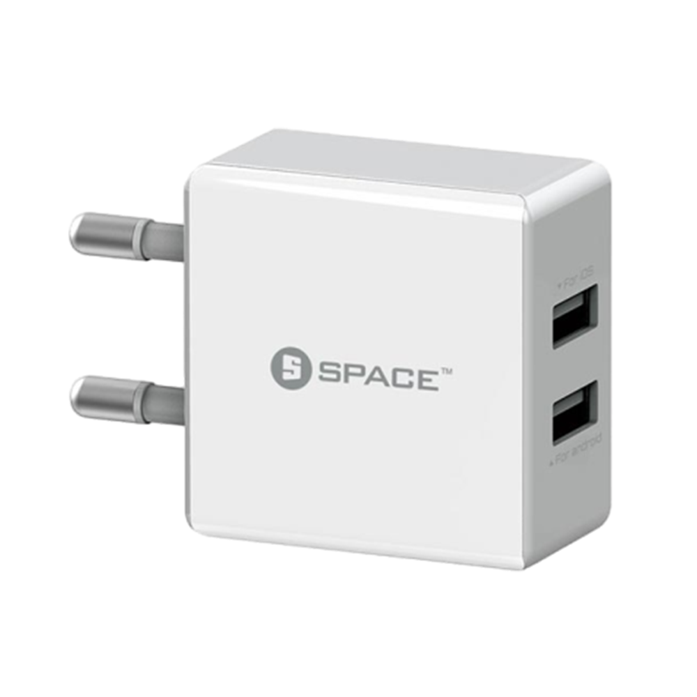 Dual Port USB 2.4A Wall Charger (w Micro USB Cable)
