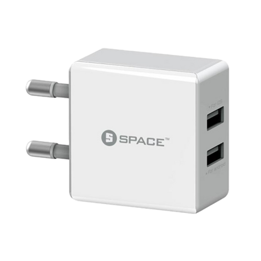 Dual Port USB 2.4A Wall Charger (w Micro USB Cable)