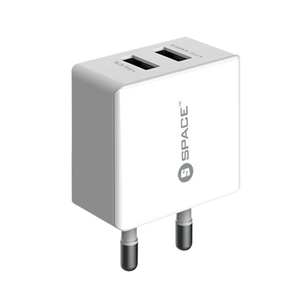 Dual Port USB 2.4A Wall Charger (w Micro USB Cable)